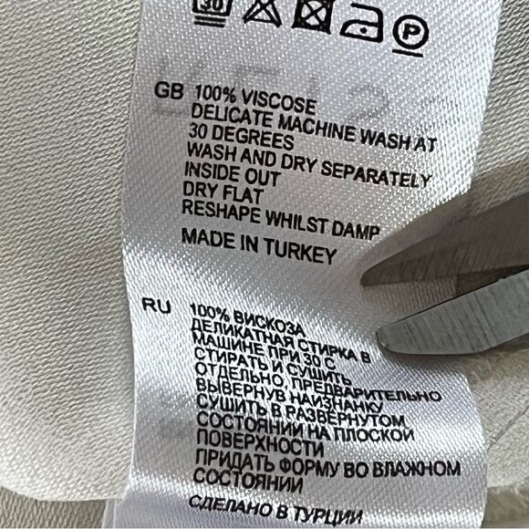 Reiss Eden Tank in White Size 0 Viscose with Satin Trim Classic Basic Luxury - Picture 5 of 6